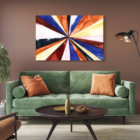 Empire Art Direct 48" x 32" Desert Layers 3 Frameless Free Floating Tempered Art Glass Wall Art